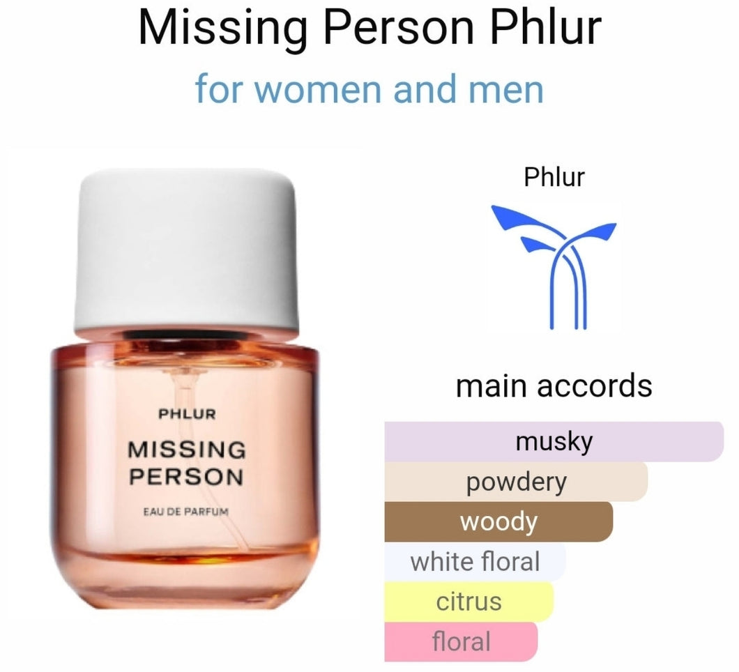 Our Impression of Missing Person by Phlur women men 1.3oz large roll on perfume cologne fragrance body oil alcohol free (unisex)