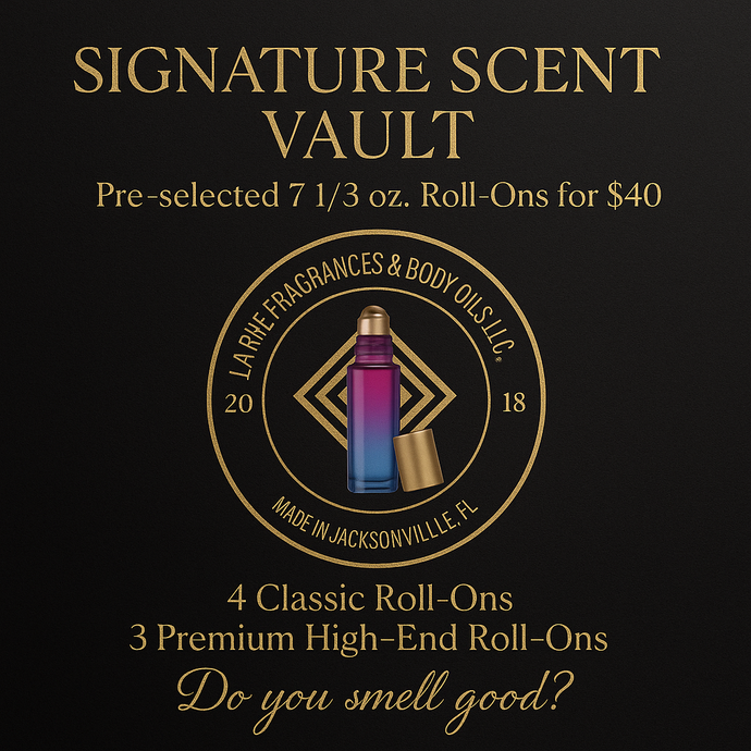 La' Rue Signature Vault       Pre-selected (7) 1/3oz. roll on bottle bundle (men)