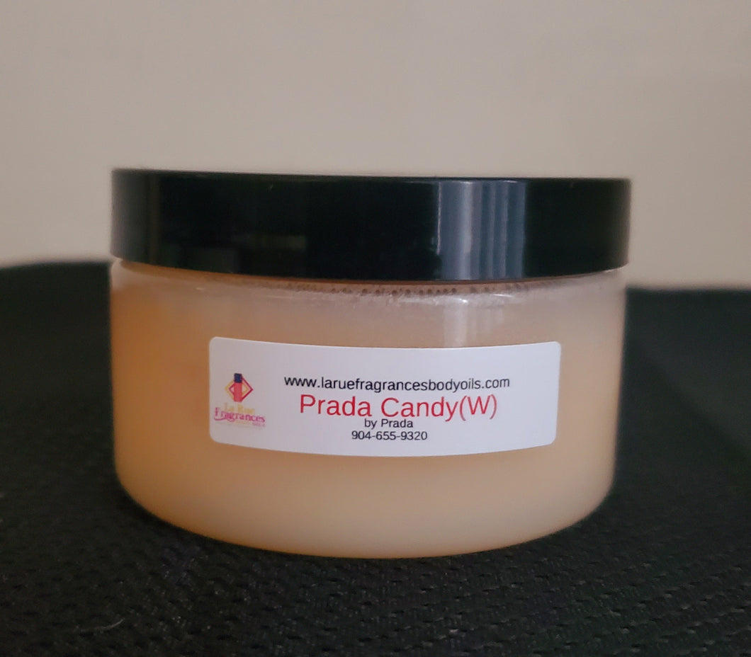 Compare aroma to Prada Candy by Prada women type 4oz luxuxry scented shea butter body cream  (Women)