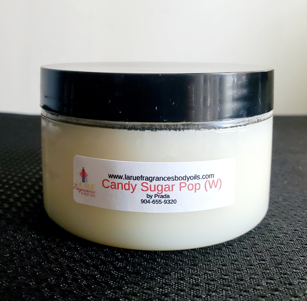 Compare aroma to Candy Sugar Pop by Prada 4oz luxuxry scented shea butter body cream (Women)