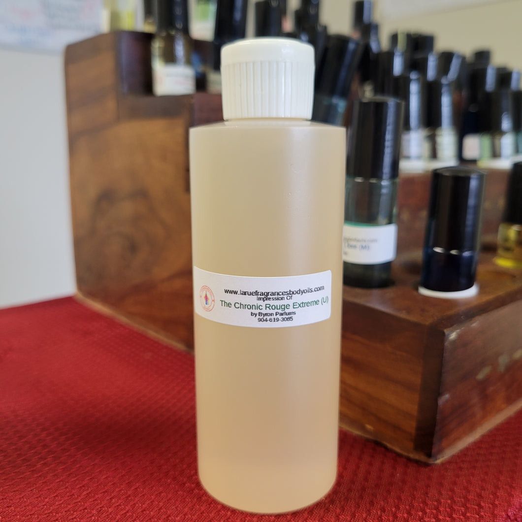 Our Impression of The Chronic Rouge Extreme by Byron Parfums men women 4oz flip top bottle perfume cologne fragrance body oil. Alcohol free. (Unisex)