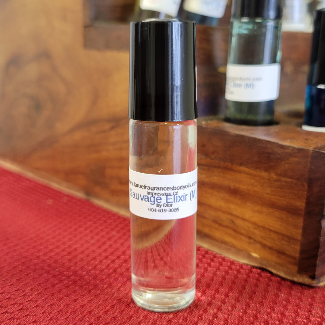 Our Impression of Sauvage Elixir by Dior 1/3oz roll on men cologne fragrance body oil. Alcohol Free (Men)