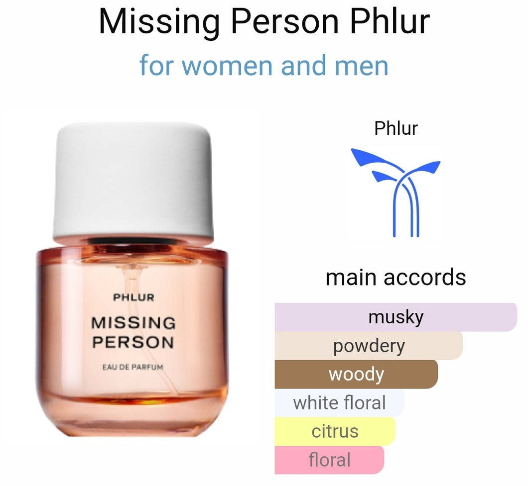 Our Impression of Missing Person by Phlur women men 1/3oz roll on perfume cologne fragrance body oil alcohol free (unisex)