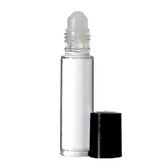 10ml (1/3 oz) Clear Rollon Bottle With Black Caps